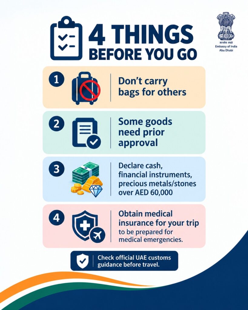 Four UAE travel precautions.