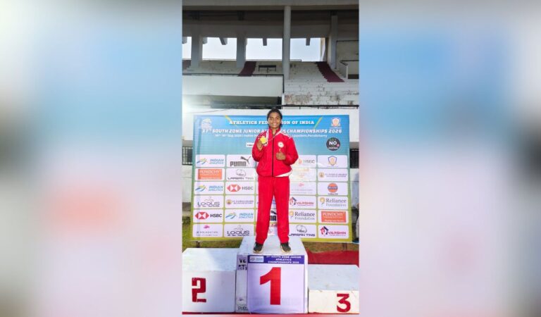 Sriteja Tholem clocks 14.10 seconds to win U20 hurdles gold